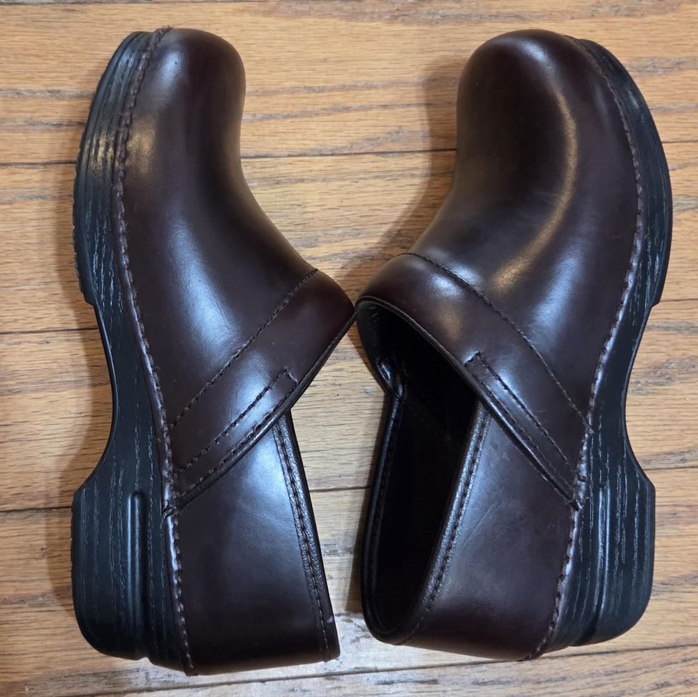 Dansko Burgundy Leather Slip-On Clog - Picture 8 of 9